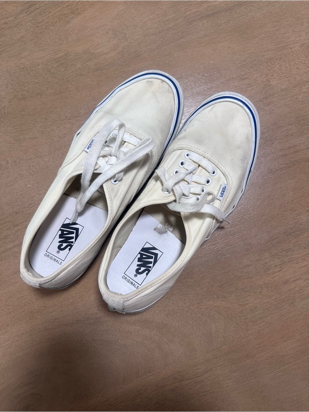 Vans Authentic OG White Canvas Sneakers Men’s 10.5 Women’s 12